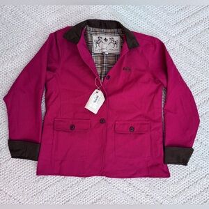 NWT Equine Couture Red Cambridge Barn Equestrian Jacket